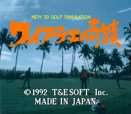New 3D Golf Simulation screenshot 2 for Super Famicom